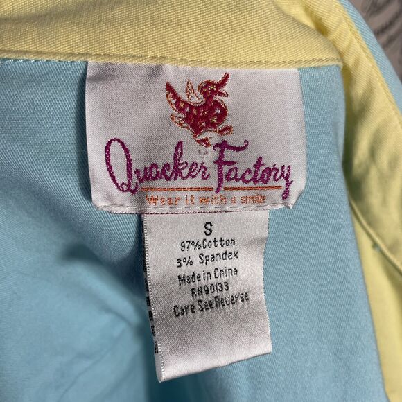 Quacker Factory Jeweled Raw Hem Distressed Blue Jean Denim Shirt Jacket Women S - Picture 10 of 10